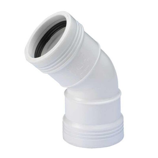 Wavin Wafix Plus Bend PP 15-88,5° Ø32-110mm 50mm / 45°