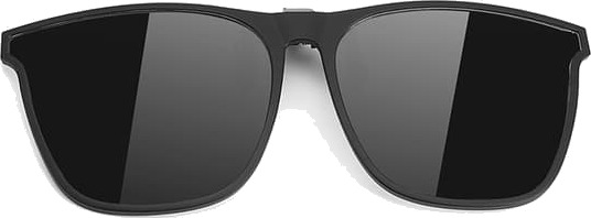 Clip-on solbriller - for brilleinnfatninger Black+Grey