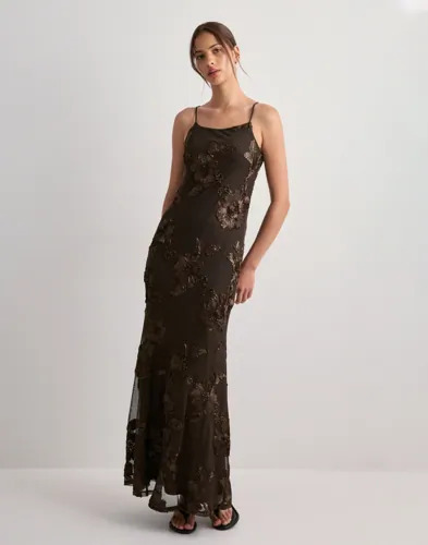 Vero Moda Brun Vmquinn Sl Maxi Dress Exp