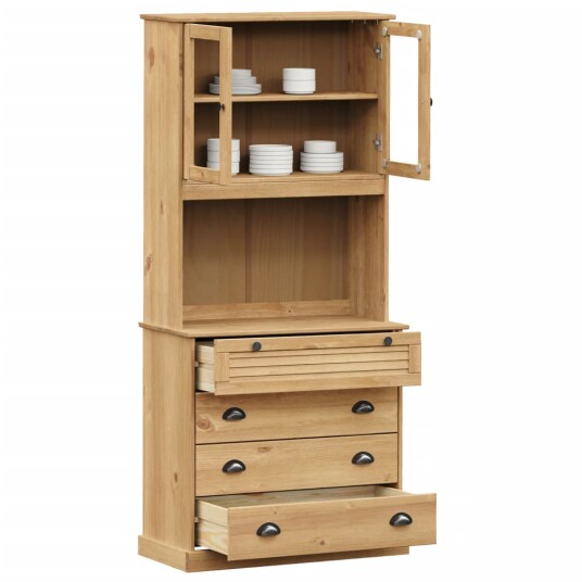  Highboard VIGO 80x40x176 cm heltre furu