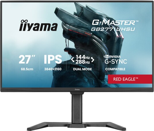 Iiyama G-MASTER Red Eagle 27" 4K Gaming Skjerm 144Hz IPS Svart Iiyama G-MASTER Red Eagle 27" 4K Gaming Skjerm 144Hz IPS Svart