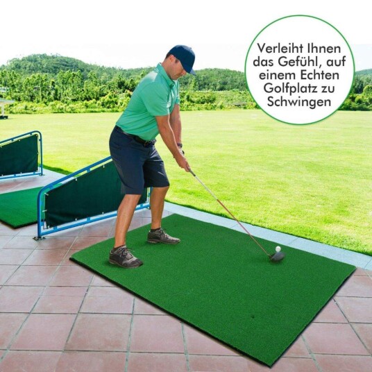 Golftreffmatte Standard golftreningsmatte med ekte følelse 1,5 x 1m Grønn
