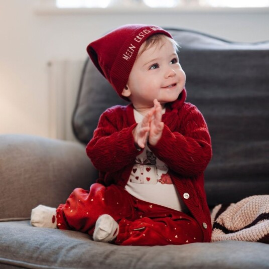 Hust and Claire   Cardigan Baby Cilja Pointelle Teaberry   92