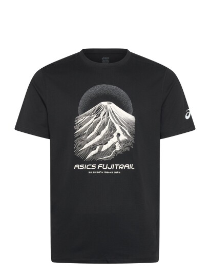 Asics Fujitrail Logo Ss Top Black M Asics Fujitrail Logo Ss Top Black M
