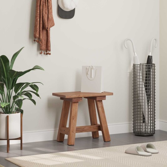 vidaXL benk Naturlig 50,5 x 25 x 47,5 cm Massivt mahognitre
