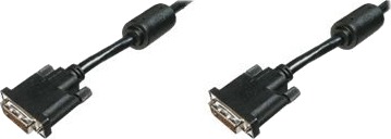Digitus Dvi Kabel Dobbeltlenke Dvi D Hann Til Dvi D Hann 2 M Formstøpt Tommelskruer Svart