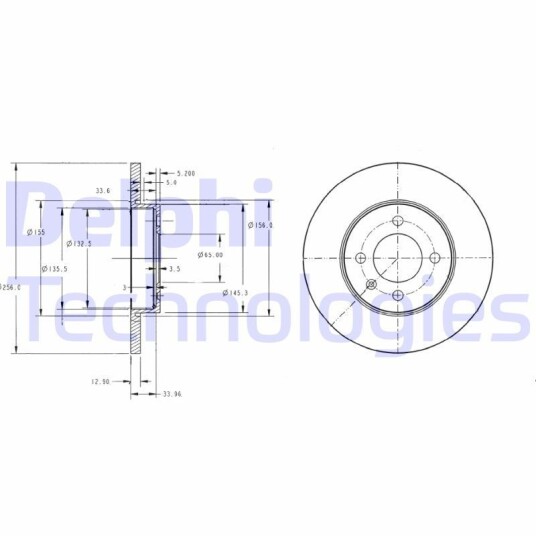 Bremseskive DELPHI BG2454