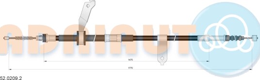 ADRIAUTO 52.0209.2 Tautrekk håndbremse