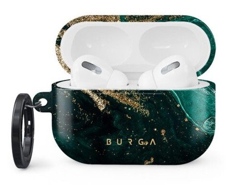 Burga Apple AirPods Pro 2 Etui med Karabinhage Emerald Pool Burga Apple AirPods Pro 2 Etui med Karabinhage Emerald Pool