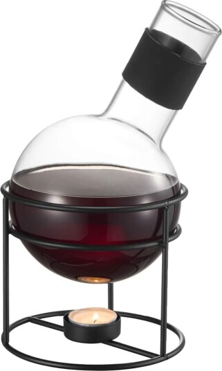Dorre Glora Mulled Wine Jug Glass Black Wrought Stand Capacity 1.3 L - Nude - 1.3 L