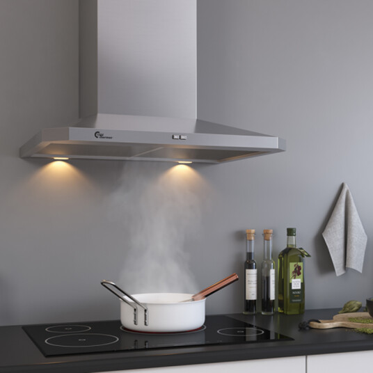 Thermex Central 787 Vegghengt Kjøkkenvifte 60 cm Rustfritt Stål med Belysning Thermex Central 787 Vegghengt Kjøkkenvifte 60 cm Rustfritt Stål med Belysning