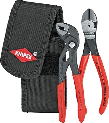 Knipex Mini Tangsett med Beltepose - Rød - 2 Deler