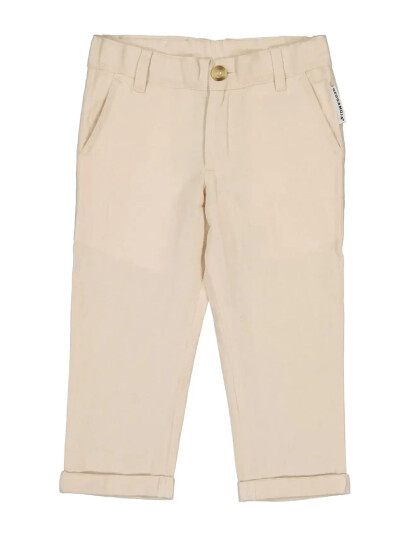 Geggamoja Linen Pants Blue Cream 146/152