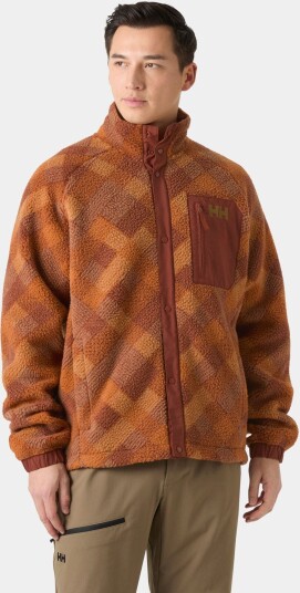Helly Hansen Panorama Børstet Fleecejakke Med Trykk Herre Oransje 2xl