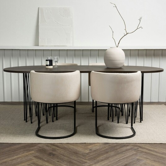 Furniture/Fashion Spisegruppe furniture/fashion Stone med 4 Simrishamn Stoler GR23046