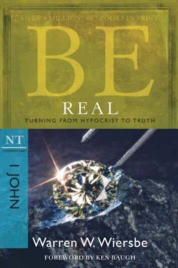Be Real ( 1 John ) Be Real ( 1 John )