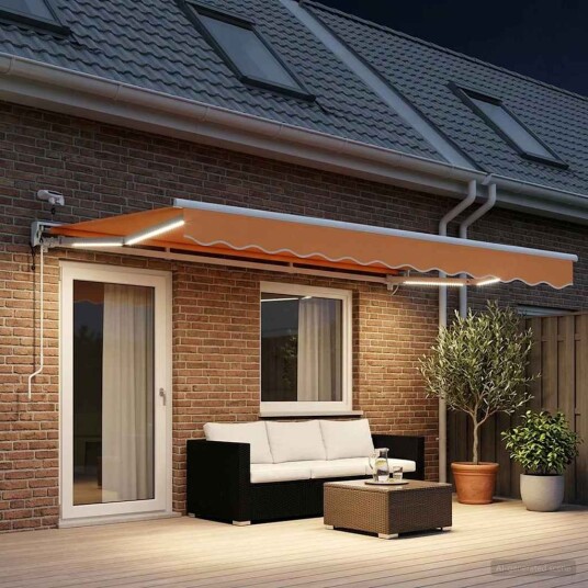 vidaXL Elektrisk Utrekkbar Markise sand 4 × 3 m