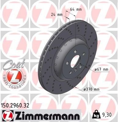 ZIMMERMANN 150.2960.32 Bremseskive