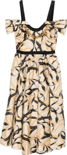 Elisabetta Franchi Dame Kjoler Beige L, Elisabetta Franchi Dame Kjoler Beige L,