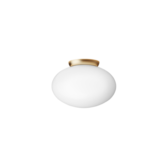 Rizzatto 301 Taklampe Sateng Messing/ Opal