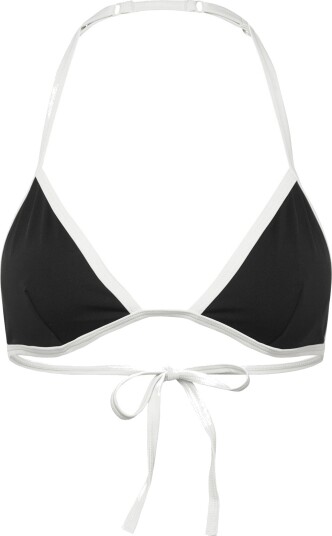 Monki Halterneck Triangle Bikini Top Black XL