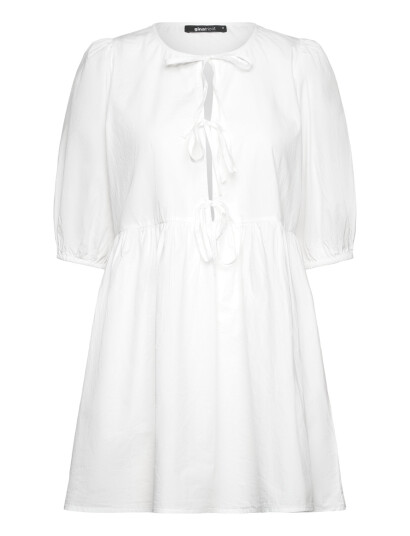 Gina Tricot Front Tie Dress - White - XS