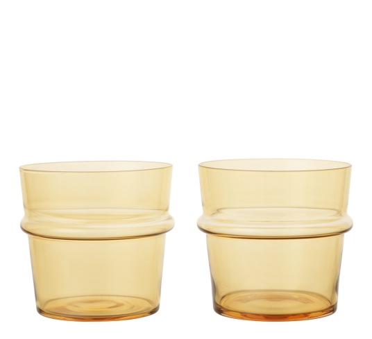 Ferm Living Boya drikkeglass lavt 30 cl 2 pakn. Yellow Ferm Living Boya drikkeglass lavt 30 cl 2 pakn. Yellow