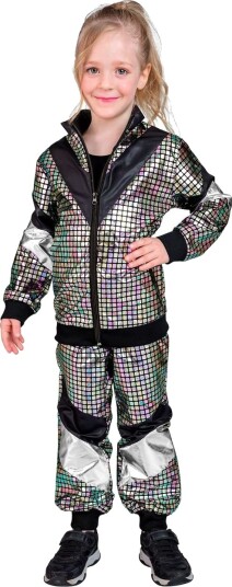 Holografisk/Iriserende 80 talls Grilldress til Barn 8 10 År