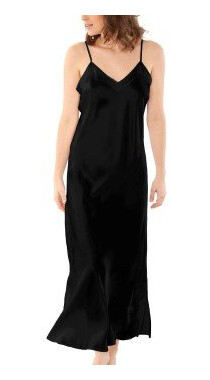 Damella Long Silk Nightdress Nougat silke Medium Dame Damella Long Silk Nightdress Nougat silke Medium Dame