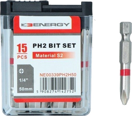 ENERGY NE00339PH2H50 Skrutrekker bitssett