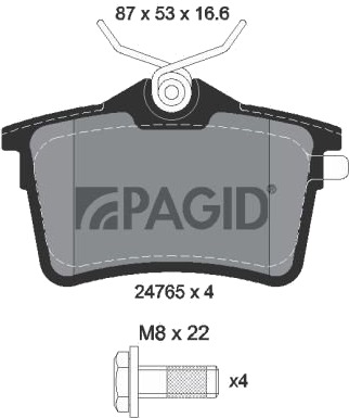 PAGID T1788N Bremseklosser PAGID T1788N Bremseklosser