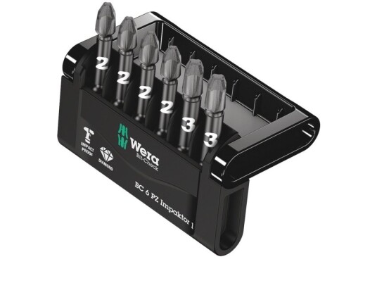Wera Bit-Check, 6 Stk, Stjerneskrutrekker, Pz 2, Pz 3, 4X Pz 2X50 Mm 2X Pz 3X50 Mm