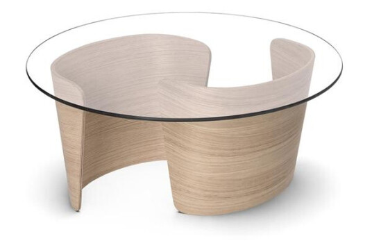 Sibast Furniture No 7 Lounge Salongbord Ø90 Høy ​​Hvit Oljet Eik/Glass