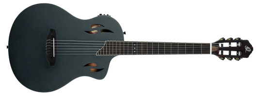 Ortega Guitars Ortega Rtpstd-Sbk Nylonstr. Gitar M/mik Thin Body Slim Neck