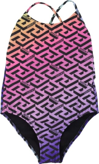 Versace Badedrakt Fuchsia m. Svart Versace 12 år 152 Badetøy Lilla Rosa