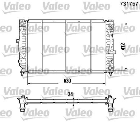 Radiator VALEO 731757