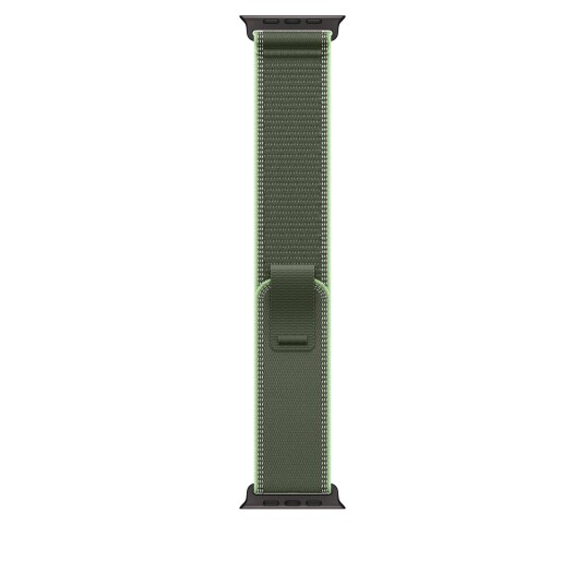 Apple 49/46 mm Green/Neon Trail Loop   M/L   Black Titanium Finish