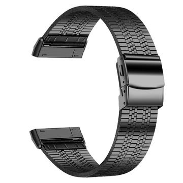 Fitbit Versa 3/Sense Rustfritt Stål Klokkereim Svart