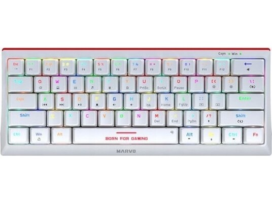 Marvo Marvo Kg962g Wh En - R-Tastatur Amerikansk Tastatur Spill Mekanisk Kablet Type Usb Hvit Rgb Røde Brytere Marvo Marvo Kg962g Wh En - R-Tastatur Amerikansk Tastatur Spill Mekanisk Kablet Type Usb Hvit Rgb Røde Brytere