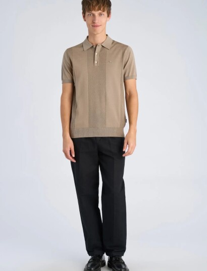 Lindbergh Structure Polo S/S Beige L