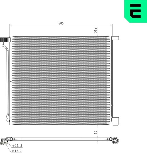 Kondensator, klimaanlegg ERA 667319