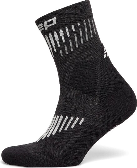 CEP Core Run Merino Socks Mid Cut 3.0   BLACK/WHITE   V