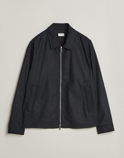 Tiger of Sweden Barnaby Wool Pinstriped Shirt Jacket Blue Function Tiger of Sweden Barnaby Wool Pinstriped Shirt Jacket Blue Function