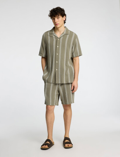 Selected Slhrelax-Sal Shirt Ss Resort - Green - S