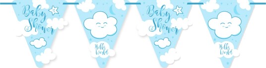 Folat Vimpelgirlander Baby Shower Lyseblå 65358