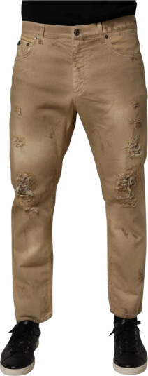 Dolce & Gabbana Herre Bukser Beige M,