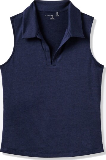 Travis Mathew Skyloft Light Sl Polo Golf pologenser dame Heather Navy Blazer Large