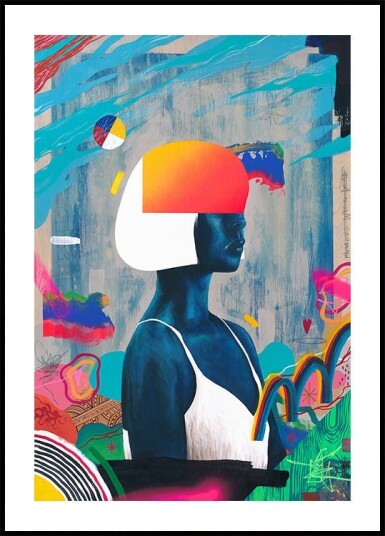 Blue Girl Plakat Plakat / 100x150cm