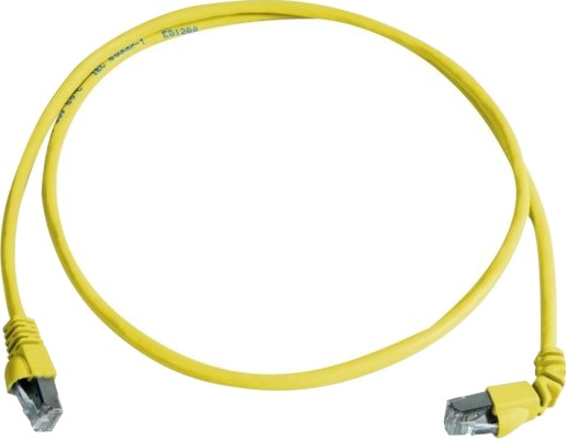 Telegärtner 100008675 Rj45 Nettverkskabel Patchkabel Cat 6A S/Ftp 5,0 M Gul Flammehemmende Med Knekkbeskyttelseskrage 1 Stk.