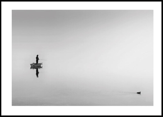 Fishing In The Mirror Lake Plakat Plakat / 21x30cm